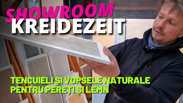 'Video thumbnail for Vizită la showroom--ul Kreidezeit din Germania | Tencuieli și vopsele naturale, materiale și tehnici'