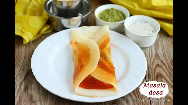 'Video thumbnail for Masala dosa recipe'