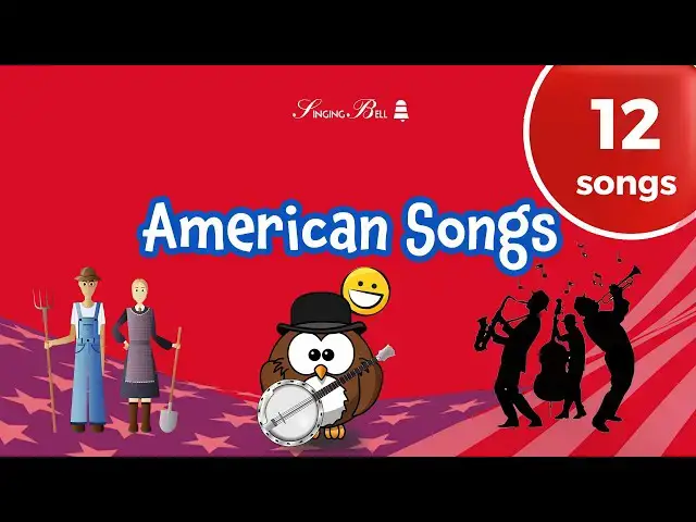 'Video thumbnail for 12 GREAT 🇺🇸 American Songs for Kids with Lyrics'