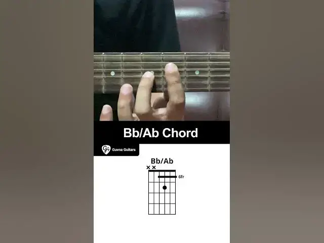 'Video thumbnail for How To Play The Bb/Ab Chord On Guitar -Guvna Guitars'