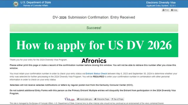 'Video thumbnail for How to Apply for US DV 2026 Lottery'