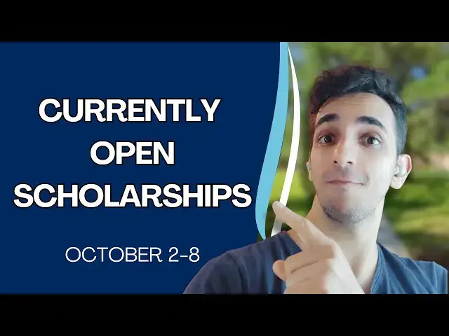 'Video thumbnail for Currently Open Scholarships for International Students - October 2 to 8'