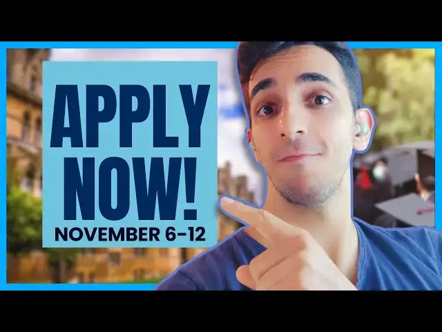 'Video thumbnail for Currently Open Scholarships for International Students - November 6 - 12'