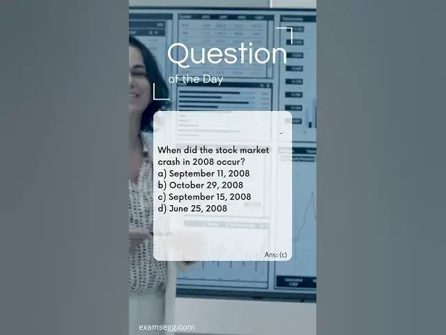 'Video thumbnail for When did the stock market crash in 2008 occur?'