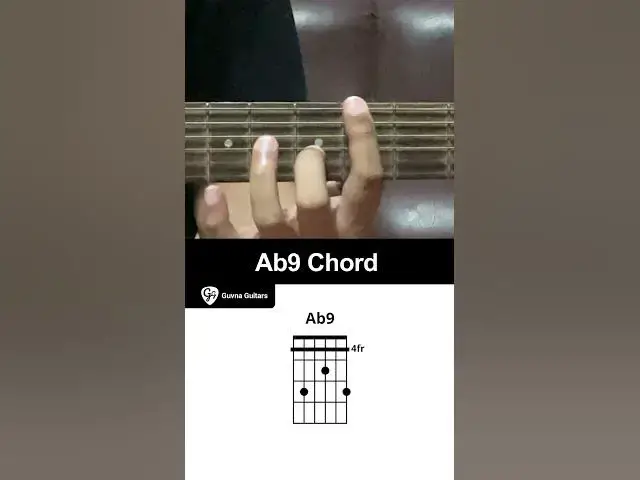 'Video thumbnail for How To Play The Ab9 Chord On Guitar - Guvna Guitars'