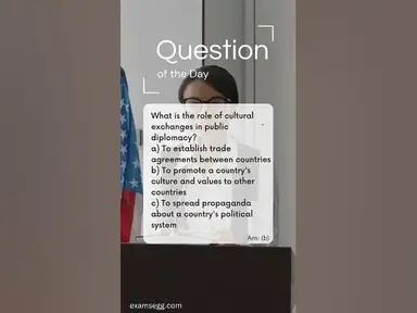 'Video thumbnail for What is the role of cultural exchanges in public diplomacy?'