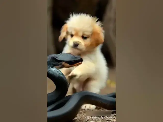 'Video thumbnail for Poor Puppy vs Snake #snake #puppy #snakevideo #scary'