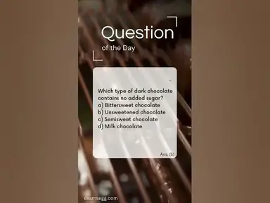 'Video thumbnail for Which type of dark chocolate contains no added sugar?'