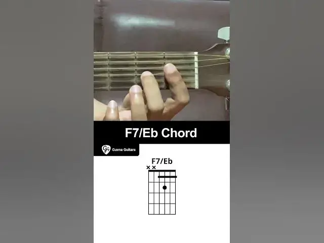 'Video thumbnail for How To Play The F7/Eb Chord On Guitar - Guvna Guitars'