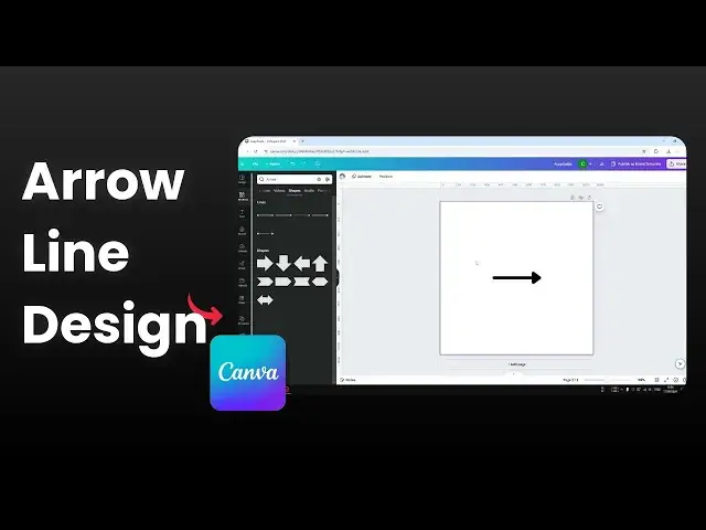 'Video thumbnail for How to Add an Arrow Line in Canva'