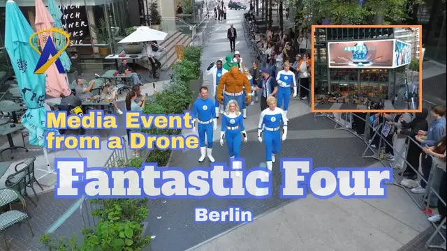 'Video thumbnail for Fantastic Four: First Steps - Media Event From The Sky!'
