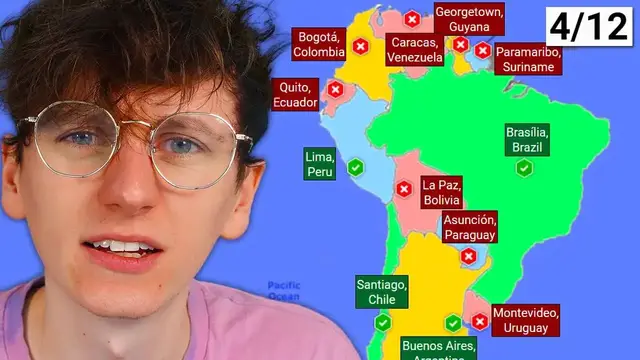 'Video thumbnail for Can I name all 12 Capital Cities of South America?'