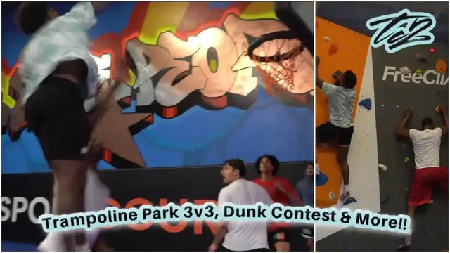 'Video thumbnail for Trampoline 3v3 & Dunk Contest w/ Famous Influencers!!'