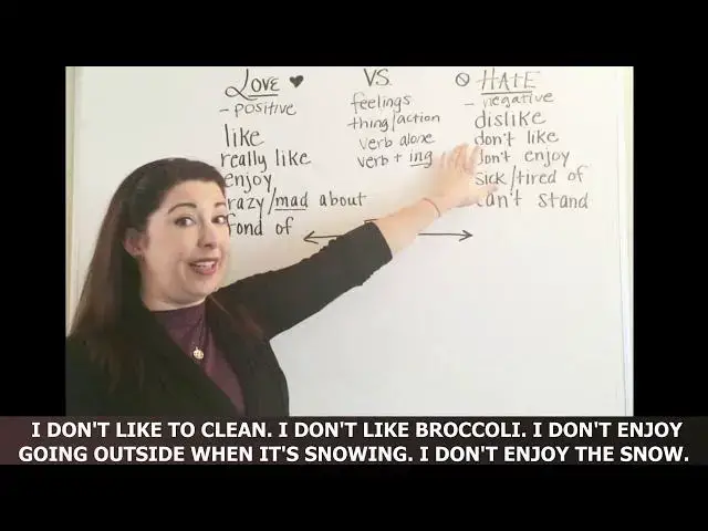 'Video thumbnail for Learn English Fast - How To Talk About LOVE and HATE in English ✔'