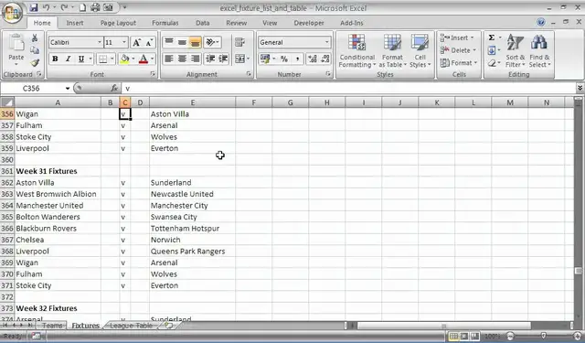 'Video thumbnail for Excel Fixture List and League Table Creator'