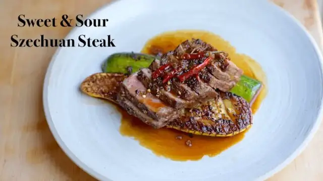 'Video thumbnail for Sweet & Sour Szhecuan Steak'