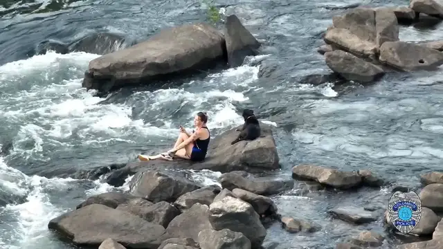 'Video thumbnail for Woman and Dog Rescued from Chattahoochee River'