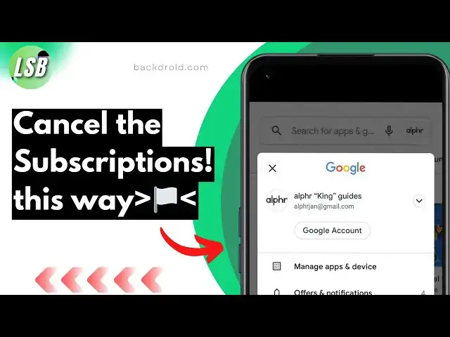 'Video thumbnail for How to Cancel A Subscription on Google PlayStore *1 minute*'