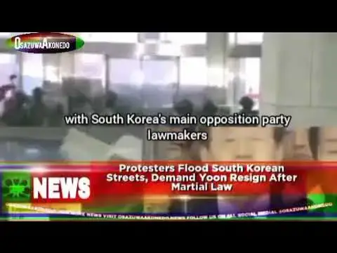 'Video thumbnail for Protesters Flood South Korean Streets, Demand Yoon Resign After Martial Law'
