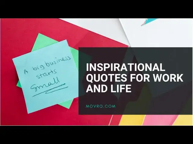 'Video thumbnail for Inspirational Quotes For Work And Life'