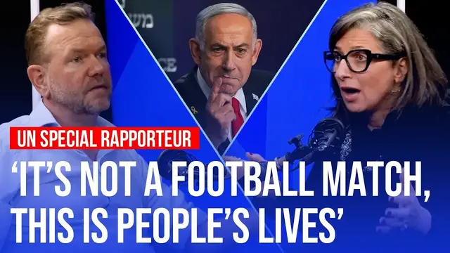 'Video thumbnail for Francesca Albanese explains why Israel's actions in Gaza amount to 'genocide' | James O'Brien'
