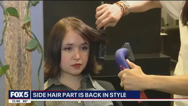 'Video thumbnail for The side part hair trend is back'