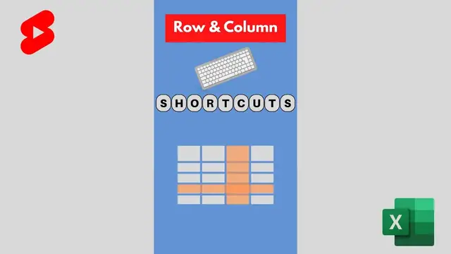 'Video thumbnail for Row & Column Keyboard Shortcuts⌨️ in Excel #Shorts'