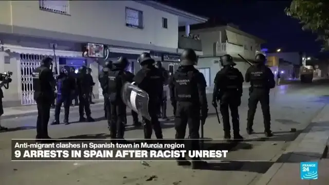 'Video thumbnail for Nine arrests in Spain after anti-migrant unrest'