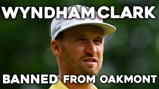 'Video thumbnail for Wyndham Clark banned from Oakmont Country Club over locker damage'