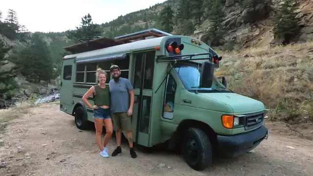 'Video thumbnail for A 100-Square-Foot Mini School Bus | Tiny Tours'