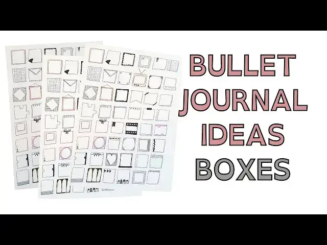 'Video thumbnail for Bullet Journal Ideas  Boxes'