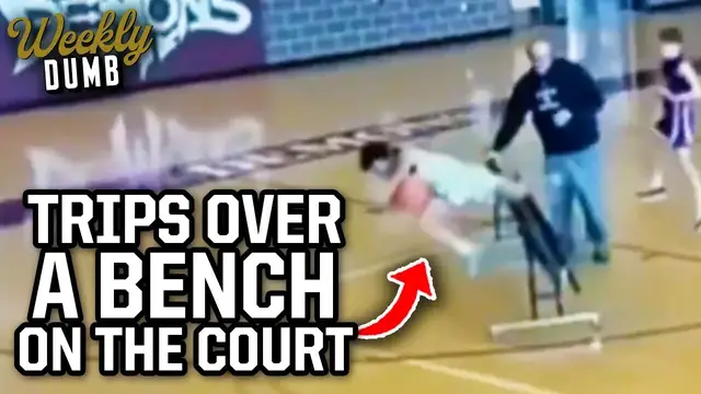 'Video thumbnail for Kid trips over bench on court during game & MLB The Show has 3 cover athletes | Weekly Dumb'