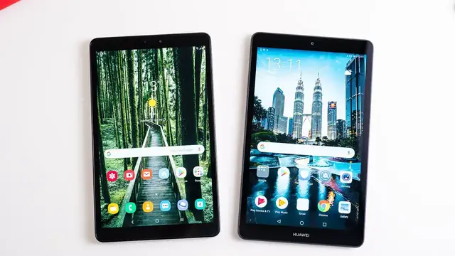 'Video thumbnail for Samsung Galaxy Tab A 8.0 with S Pen vs. Huawei MediaPad M5 Lite 8 Comparison'
