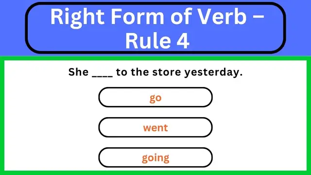 'Video thumbnail for English Grammar Practice ||  Right Form of Verb – Rule 4 || English Grammar Test'