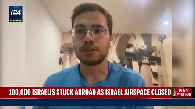 'Video thumbnail for 100,000 Israelis stuck abroad as Israeli airspace closed'
