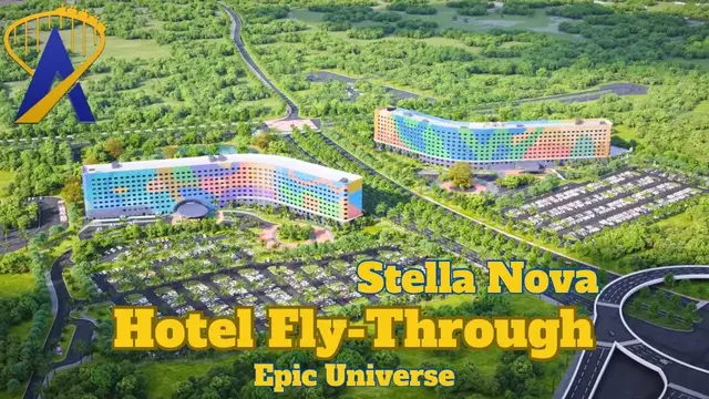 'Video thumbnail for Epic Universe Hotel Fly Through Stella Nova'