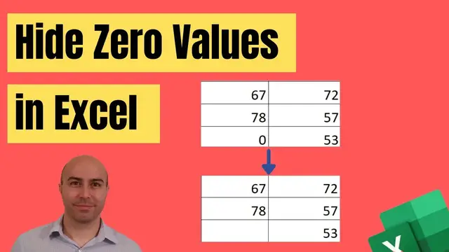 'Video thumbnail for Hide Zero Values in Excel - Formatting Trick #Shorts'