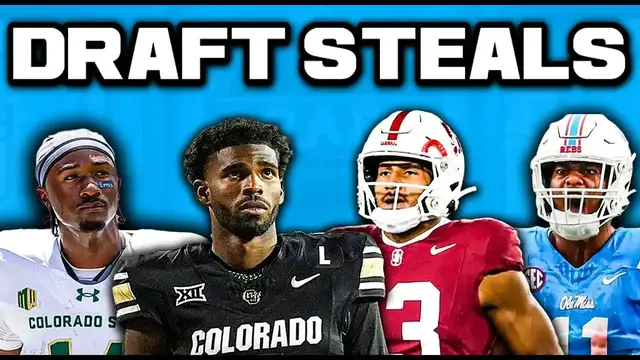 'Video thumbnail for The Biggest Steals Of The 2025 NFL Draft'