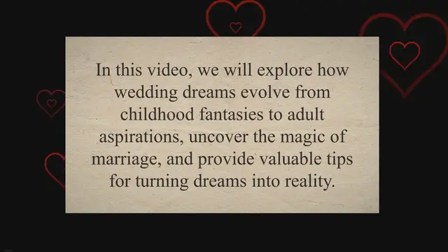 'Video thumbnail for From Fantasies to Forever: Unveiling the Power of Wedding Dreams and Navigating the Journey to Marriage'