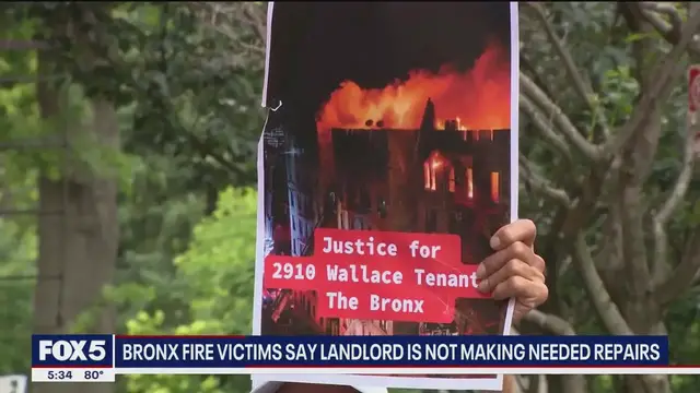 'Video thumbnail for Bronx residents fight to get back into their apartments'