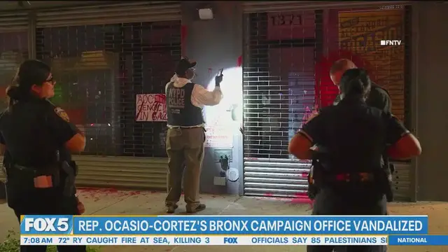 'Video thumbnail for AOC campaign office vandalized'