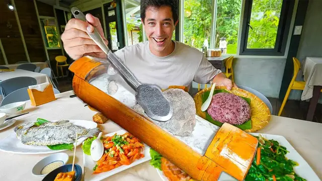 'Video thumbnail for Rare TRIBAL FOOD Cooked with Rocks!! UNKNOWN Indigenous Food of Taiwanese Amis!'
