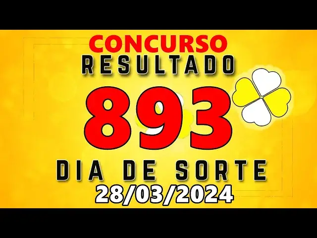 'Video thumbnail for Resultado Dia de Sorte Concurso 893 de hoje, quinta 28/03/2024 - Dia de Sorte 893'