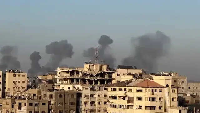 'Video thumbnail for Israel pounds northern Gaza with dozens of bombs in new intense assault'