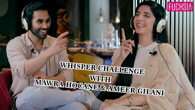 'Video thumbnail for Mawra Hocane & Ameer Gilani | Whisper Challenge | Neem | Nouroz | Sabaat | FUCHSIA'