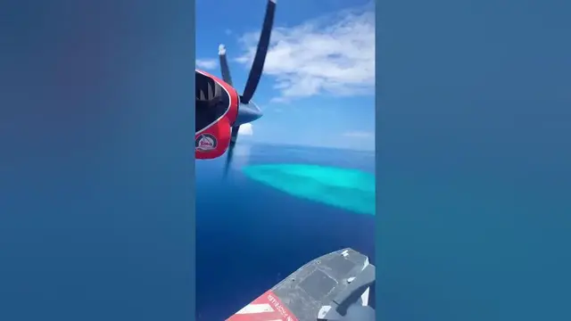 'Video thumbnail for Maldives Seaplane Flight Over Blue Waters, Lagoons, Islands...So Pretty ❤️'
