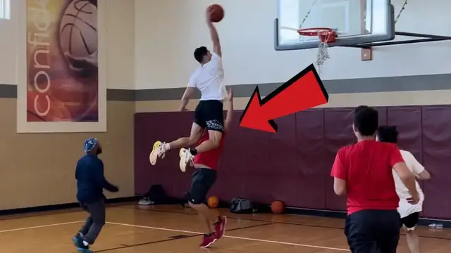'Video thumbnail for I Can't Believe He Jumped... Playing 5v5 Pickup Basketball In Florida!'