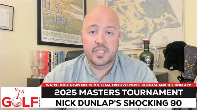 'Video thumbnail for Nick Dunlap's 90 sets unfortunate Masters record'