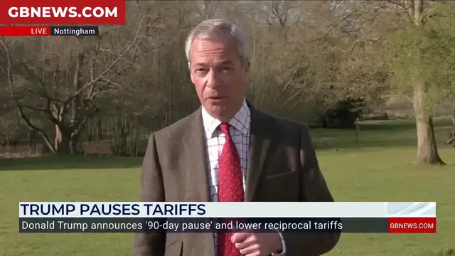 'Video thumbnail for Donald Trump's trade war with China is 'all too real', Nigel Farage claims'