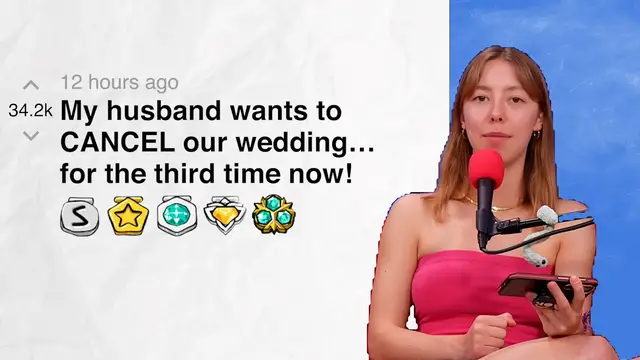 'Video thumbnail for My husband wants to CANCEL our wedding… for the third time now! - r/relationship_advice | Reddit Stories'